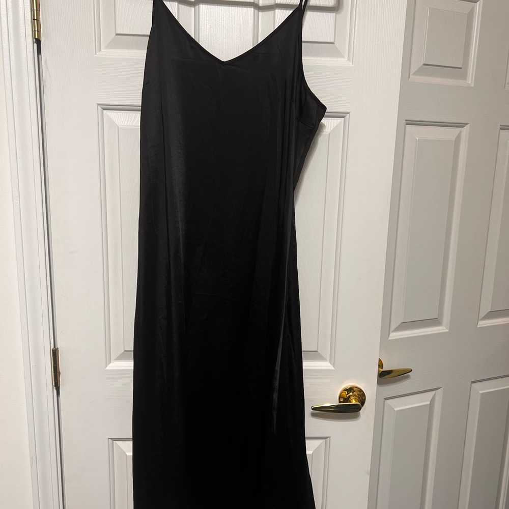 Calvin Klein Elegant Black Slip Dress size large